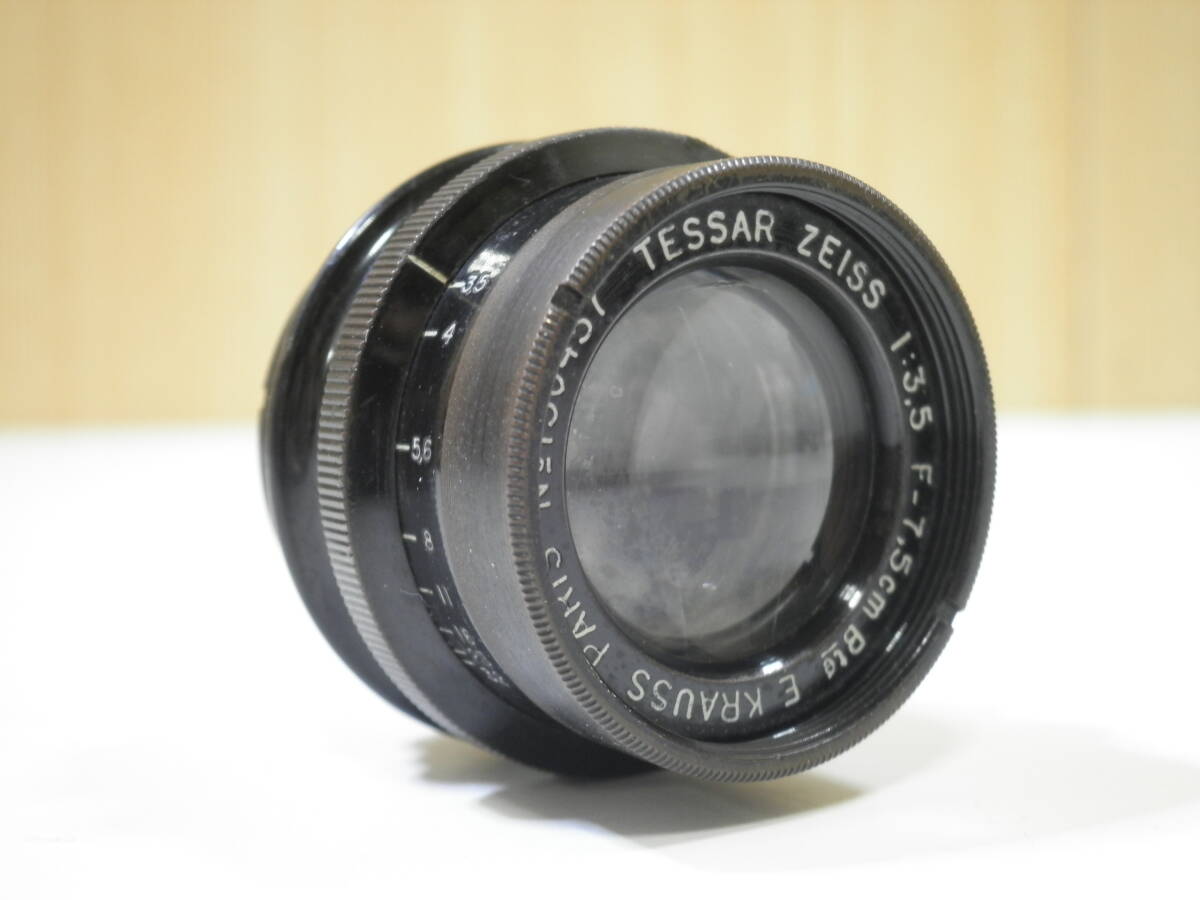 [1 jpy ]~E KRAUSS PARIS TESSAR ZEISS F-7.5cm 1:3.5sine lens 