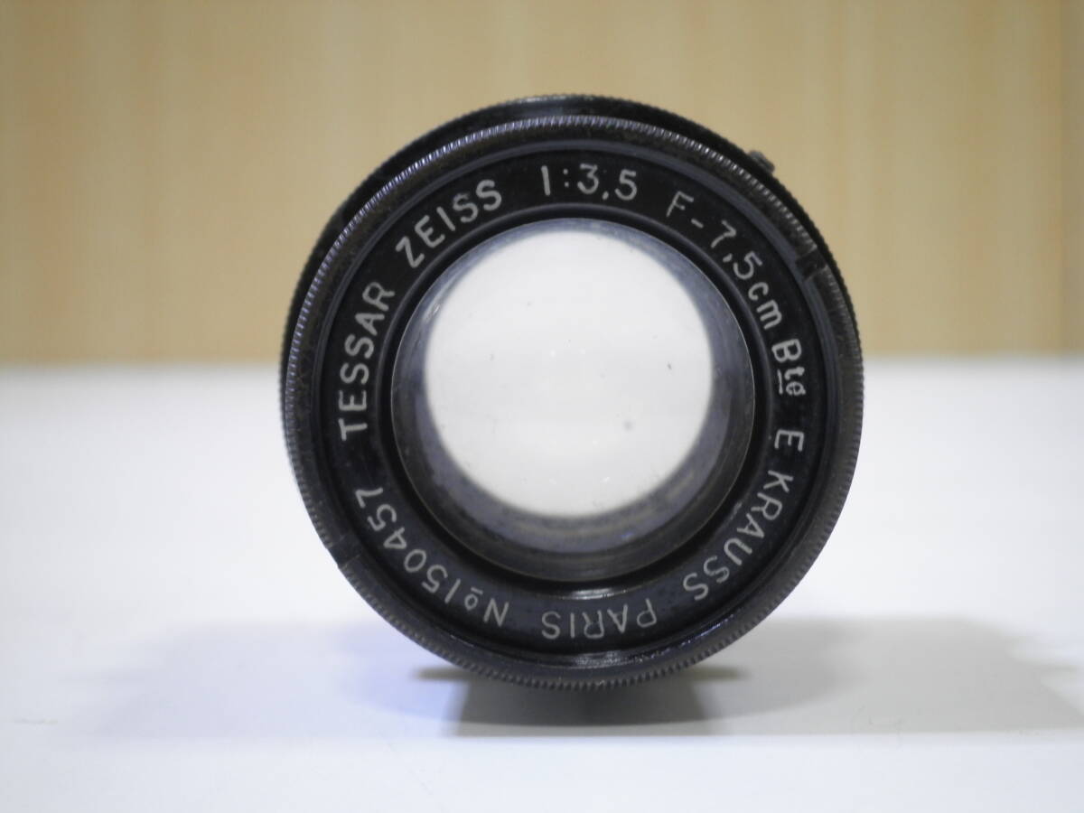 [1 jpy ]~E KRAUSS PARIS TESSAR ZEISS F-7.5cm 1:3.5sine lens 