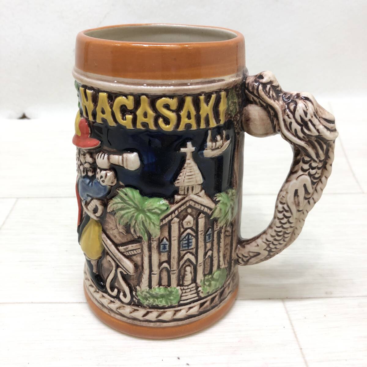 ^ perhaps unused goods Germany jug beer mug NAGASAKI ceramics mug antique miscellaneous goods storage goods ^G73172