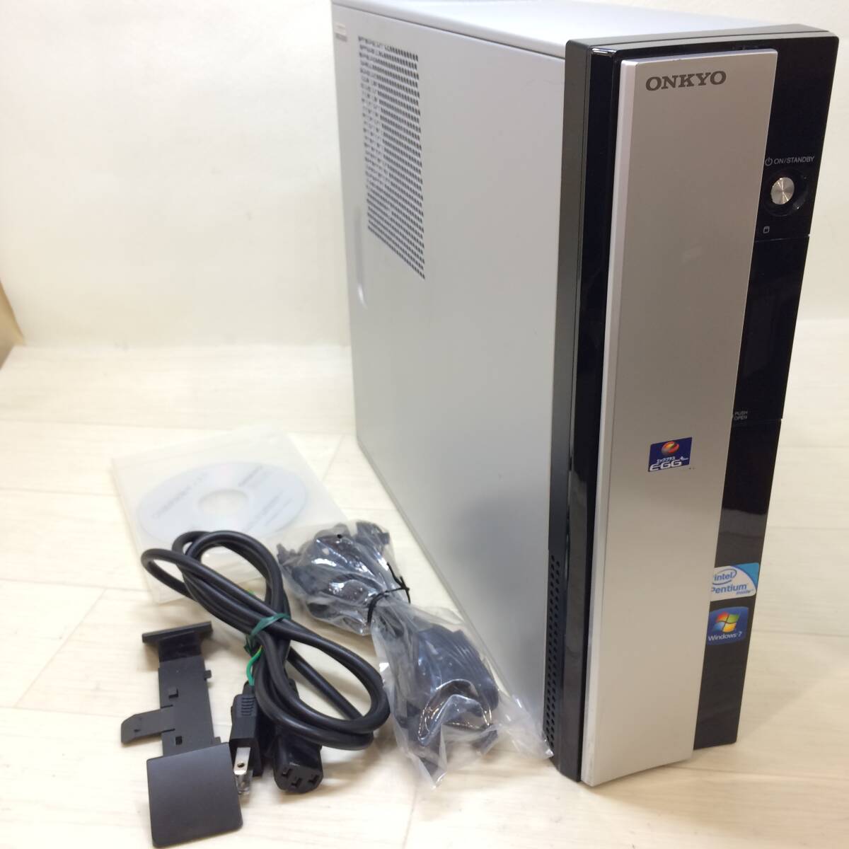 ☆ONKYO DSLMS02 デスクトップ パソコン Pentium Dual-Core E5500 2.8GHz メモリ 2GB HDD 500GB Windows10 Home PC 中古 現状品☆K81263の画像1