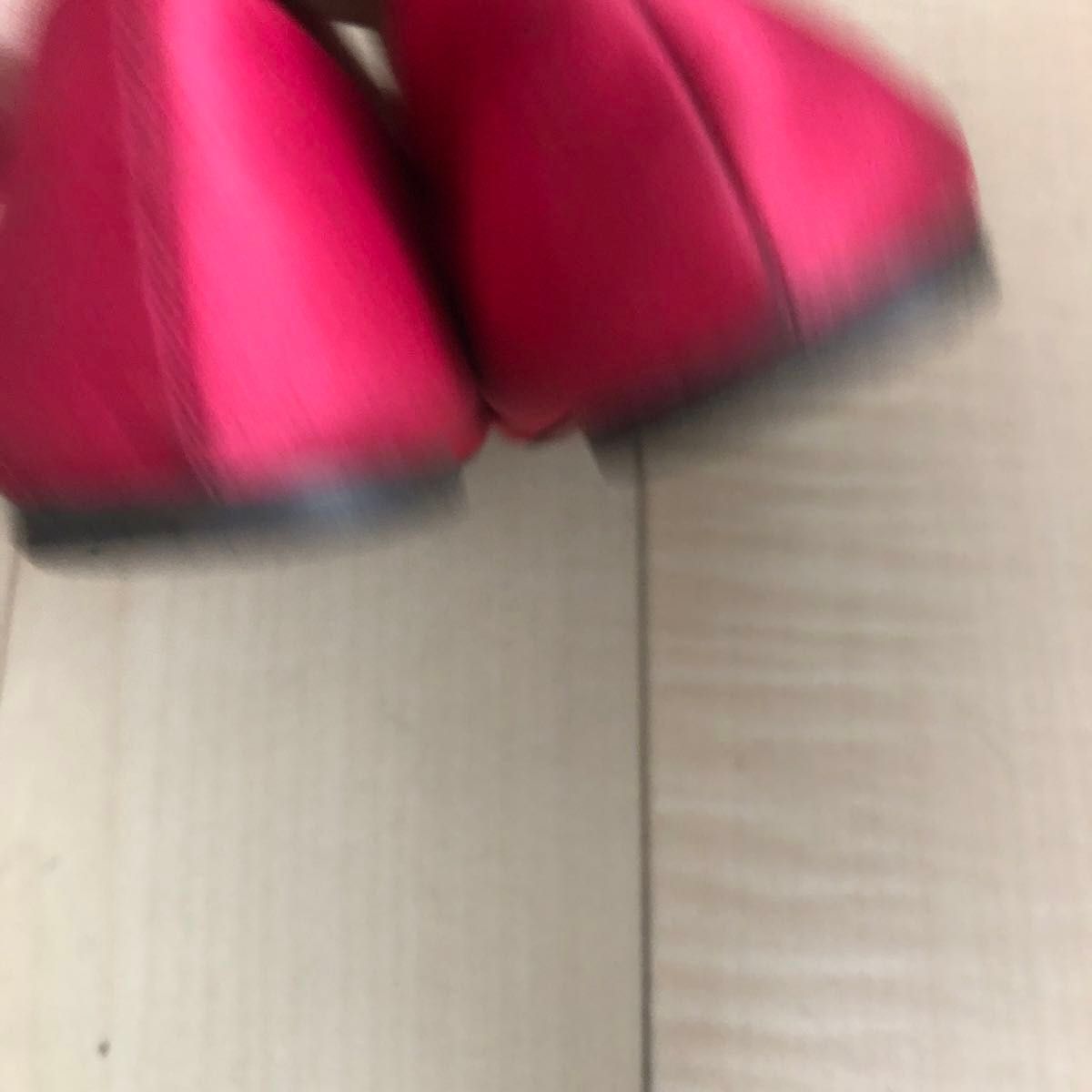 ギャップ　GAP ピンク　リボンフリル　バレエシューズ　サテン生地　キッズ　18 パンプス シューズ 靴　セレモニー　発表会