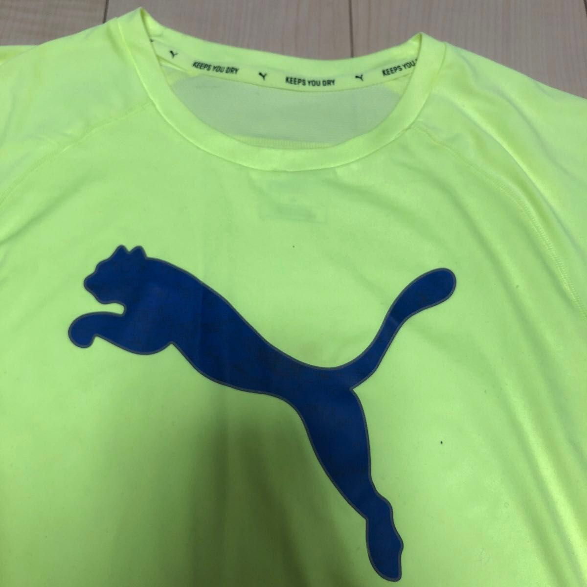 プーマ PUMA 蛍光 イエロー Tシャツ 速乾 ビッグロゴ キッズ 150 プーマ PUMA 蛍光 イエロー Tシャツ 速乾 ビッグロゴ キッズ 150