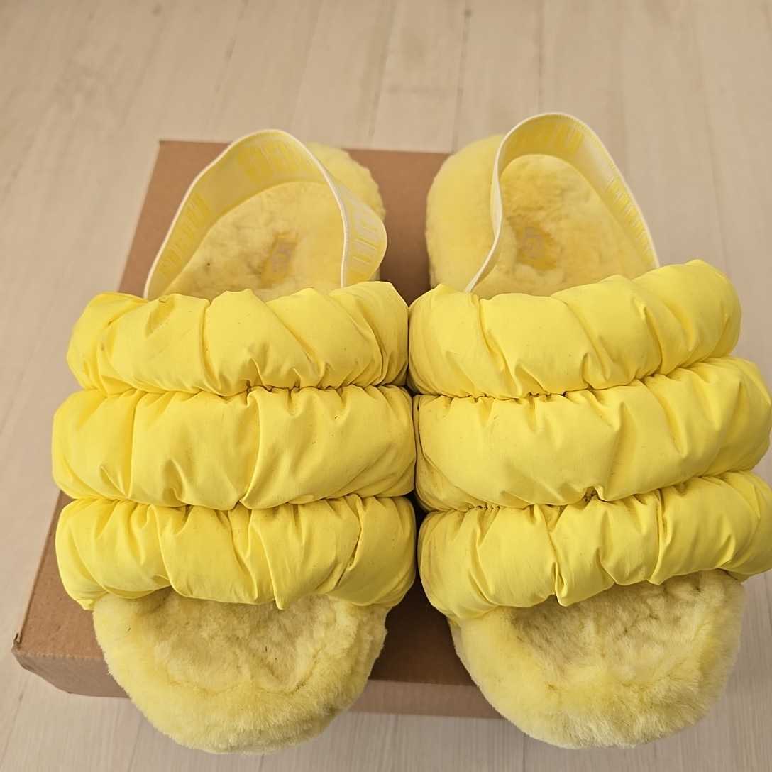  popular rare rare domestic company store buy UGG UGG sandals fur platform thickness bottom yellow 