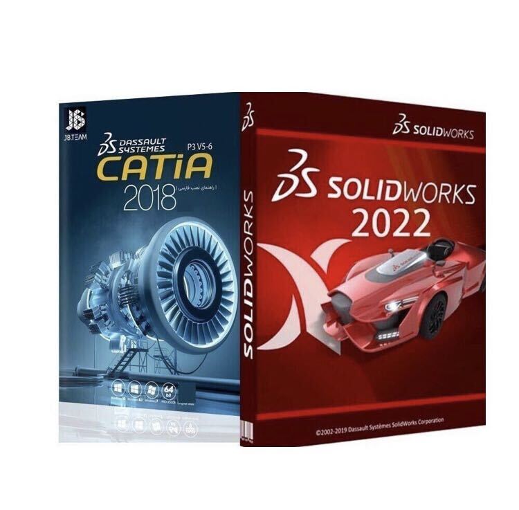 CATIA V5 6R2018 + SolidWorks 2022 SP5 Premium インストール動画付き ガイド付属 永久ダウンロード版_画像1