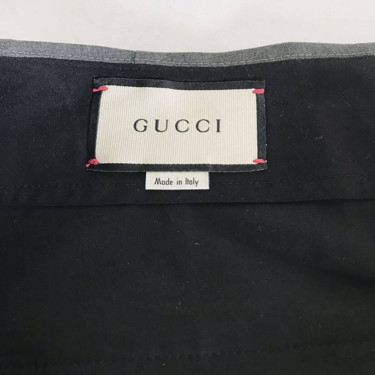 国内正規品 2018年 GUCCI スラックス ウール トラウザーズ グレー イタリア製_画像7