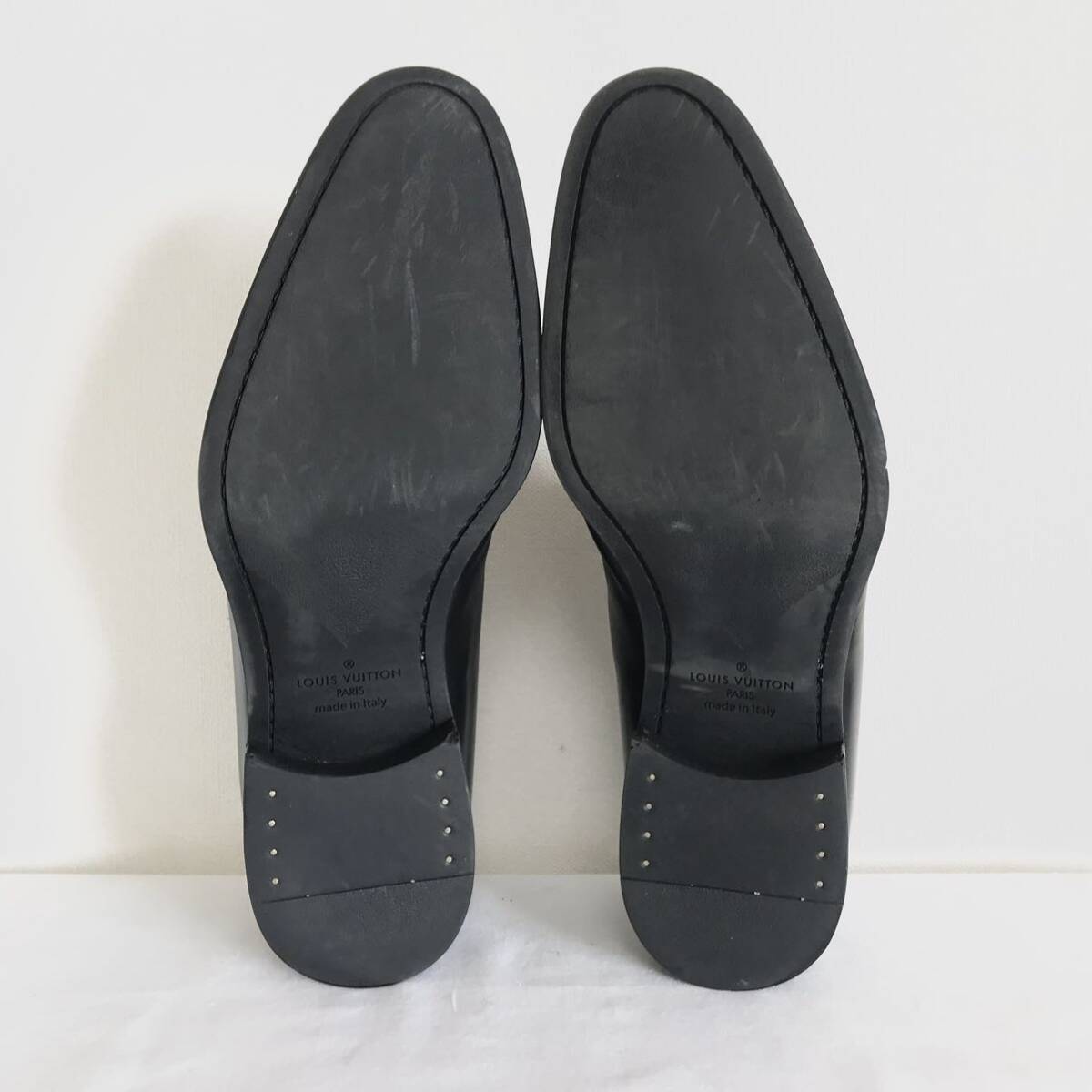 ルイヴィトン LOUIS VUITTON ダミエ レザーシューズ 黒 ブラック 6.5 25.5cm 革靴 ドレス ビジネスシューズ_画像4