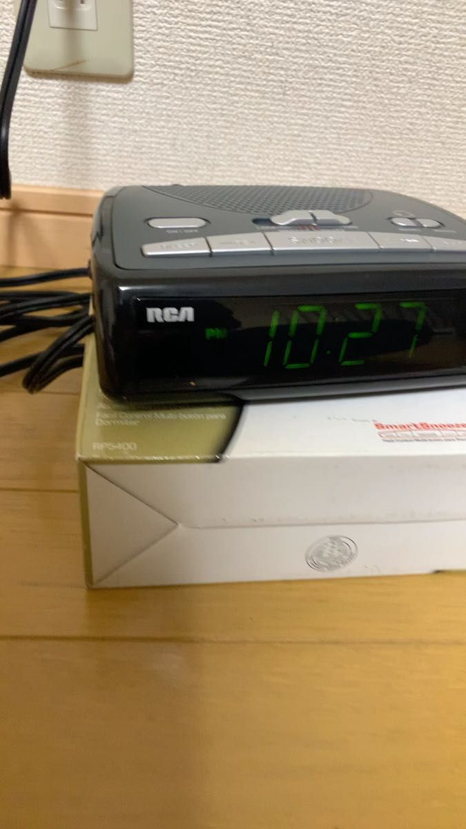 RCA米軍放出品 ラジオ付き目覚まし時計(RP5400)ほぼ未使用品