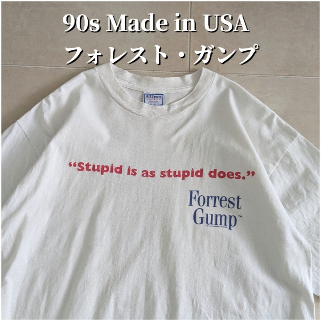 90s USA製 Forrest Gump　フォレストガンプ　映画　ムービー　Tシャツ シングルステッチ XL_画像1