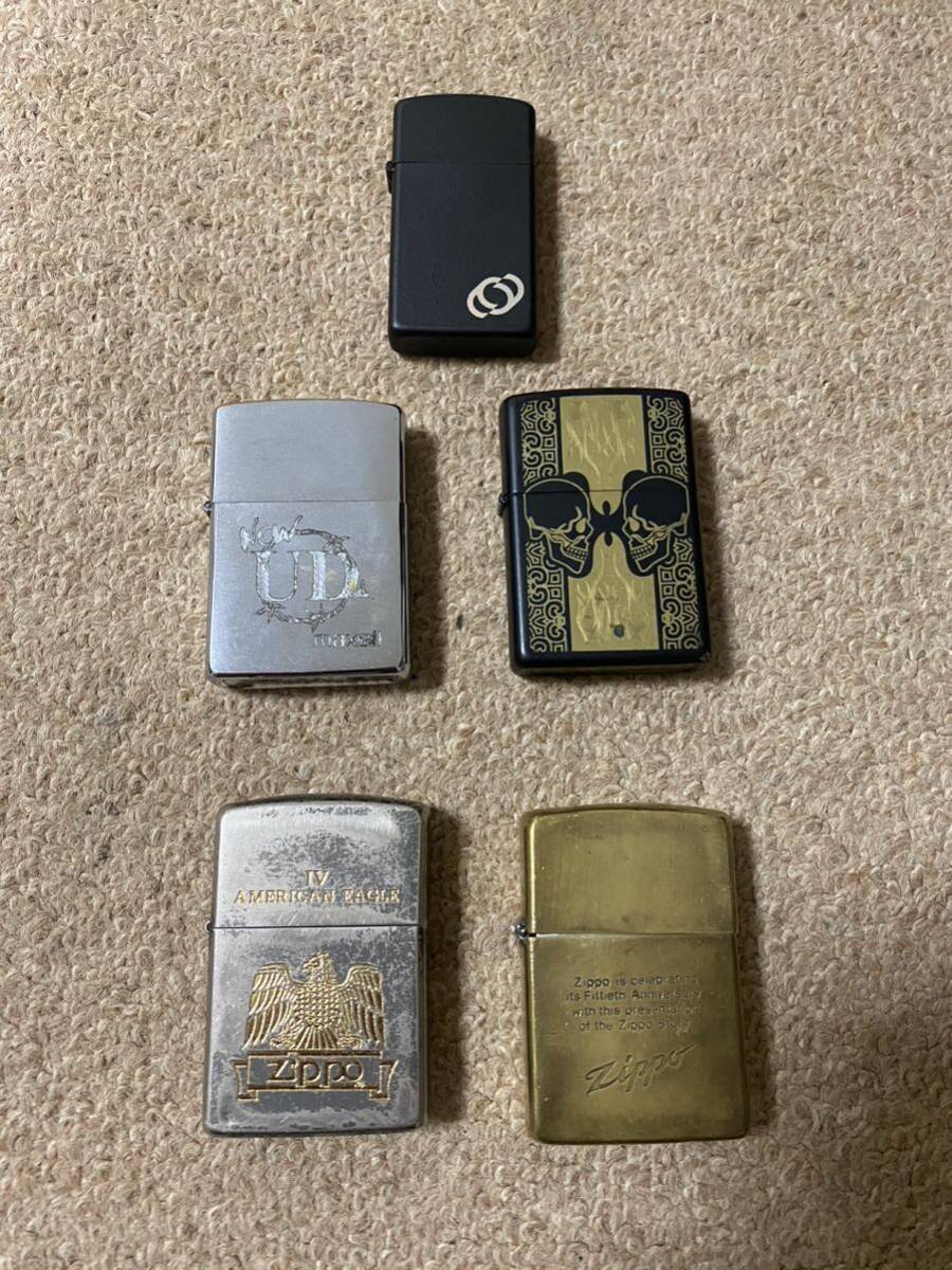 ZIPPO オイルライター まとめ売り5点 喫煙グッズ の画像1