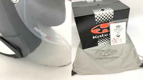 OGK KABUTO EXCEED ジェットヘルメット 2022年製 美品 PINLOCKシート装着 除菌消臭済 XLサイズ ホワイト カブト バイク用品 N18996H●の画像10