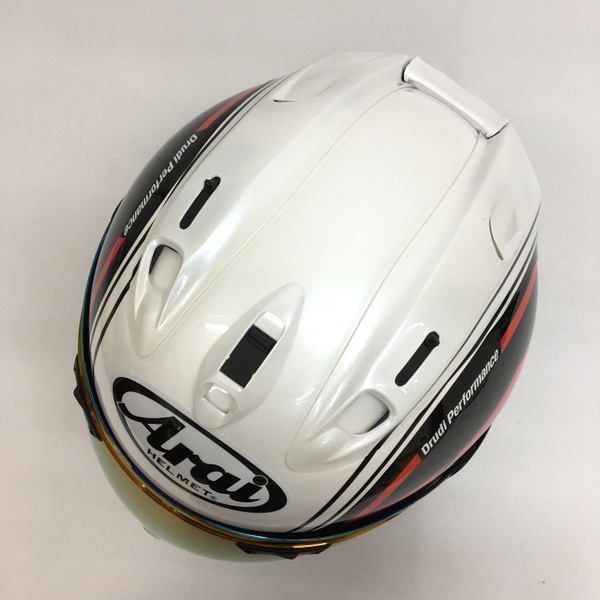 Arai RX-7X STATEMENT フルフェイスヘルメット FODSPORTS M1-S Pro インカム ミラーシルド Mサイズ ホワイト系 アライ バイク N18982H●の画像5