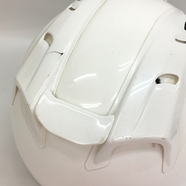 Arai SZ-Ram4 ジェットヘルメット スモークシールド装着 除菌消臭済 オートバイ バイカー XLサイズ ホワイト アライ バイク用品 N18342H●の画像8