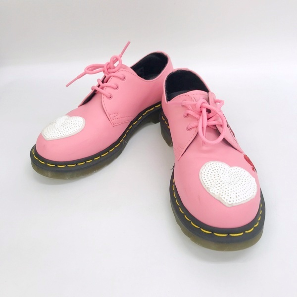 ドクターマーチン 1461 HEARTS バレンタイン限定 3ホール シューズ ローファー バラ ハート 刺繍 メンズ UK6 Dr.Martens 靴 DF11252■_画像1