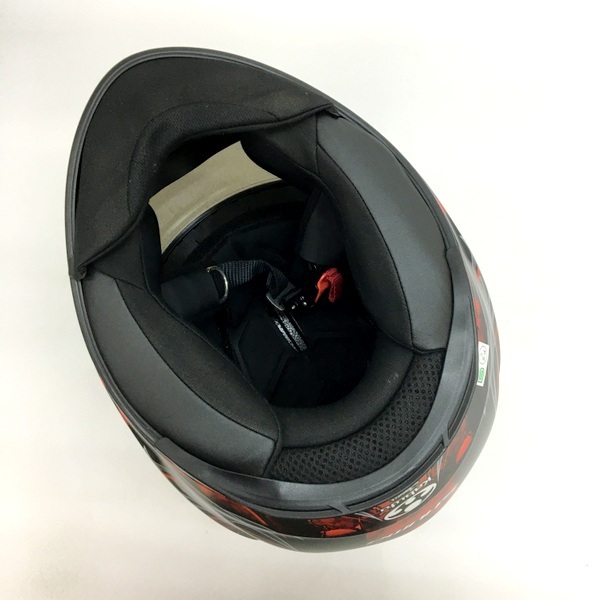 OGK KABUTO SHUMA FLAME フルフェイスヘルメット 2022年製 美品 インナーパッド付 XLサイズ ブラック系 カブト バイク用品 N19001H●の画像7