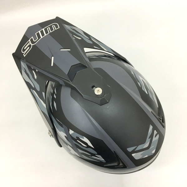 WINS X-ROAD FREE RIDE オフロードヘルメット シルバーミラーシールド装着 シールド付 Lサイズ ブラック ウインズ バイク用品 N19033H●_画像7