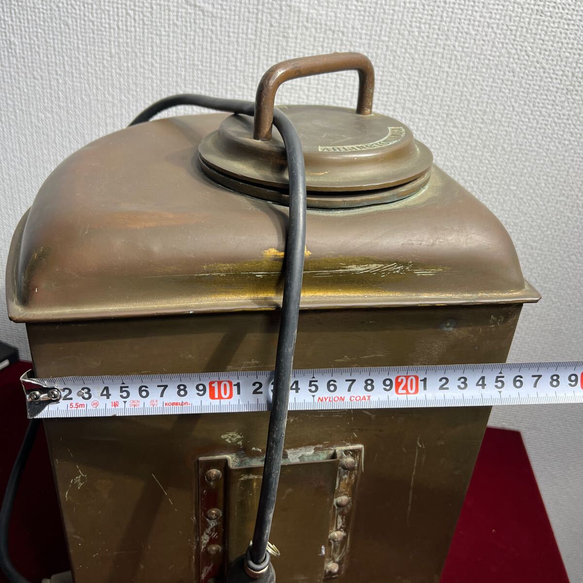 f54 American brass nautical lantern by F. H. Lovell Arlington, 1920s 船灯　レトロ　アメリカ　現状品_画像10