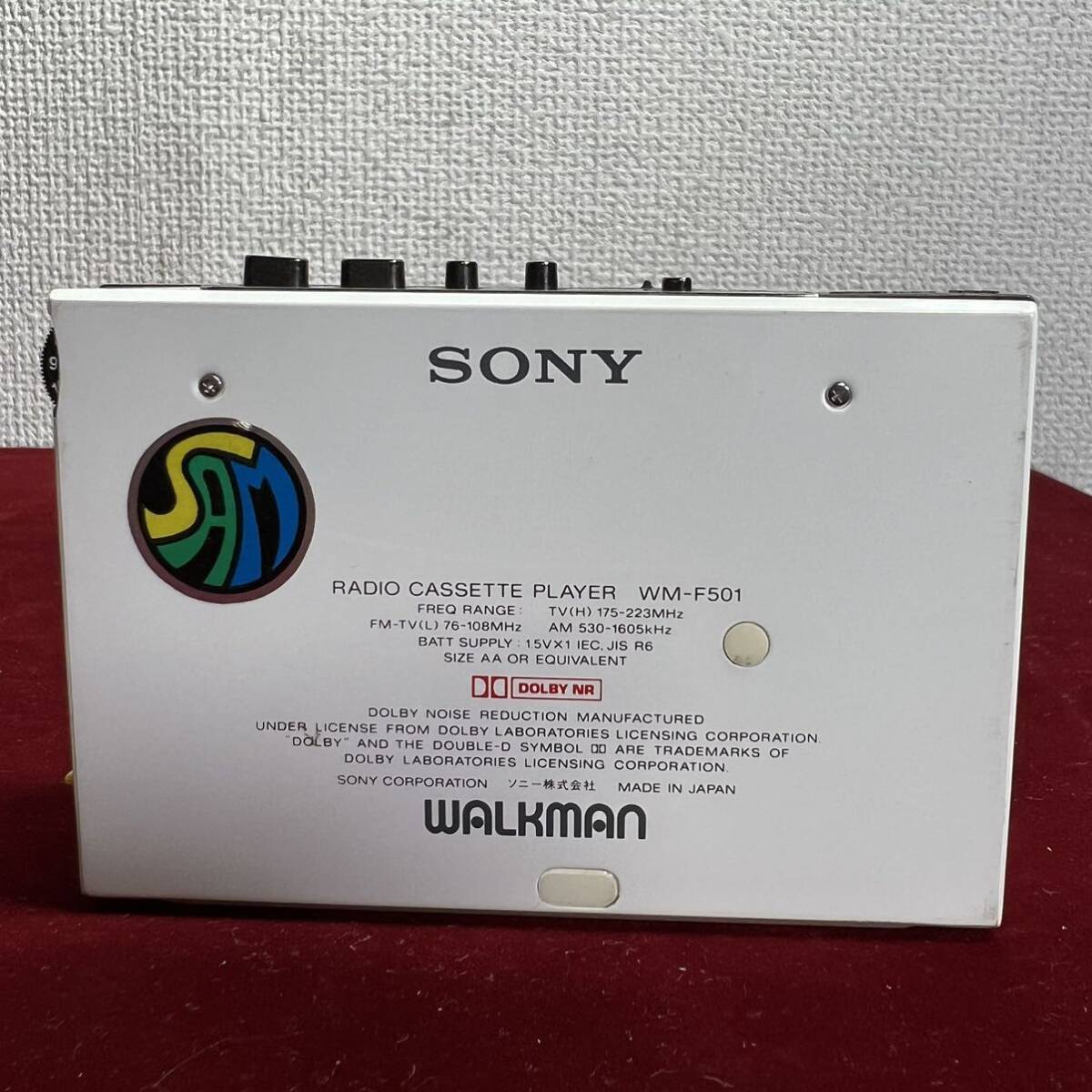 3 shelves 029 SONY WM-F501 WALKMAN Sony Walkman radio cassette player present condition goods 