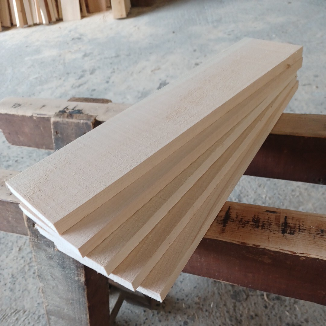 B-1579 【44.8×10.3～11×1.5cm】国産ひのき　板　5枚セット　テーブル　棚板　看板　一枚板　無垢材　桧　檜　DIY