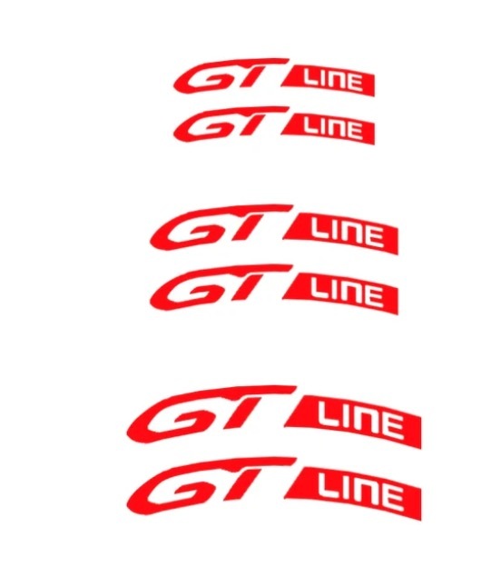 [6 дизайн ] высокое качество машина суппорт тормоза стикер машина стикер наклейка-логотип GT LINE машина сопутствующие товары custom детали Peugeot 