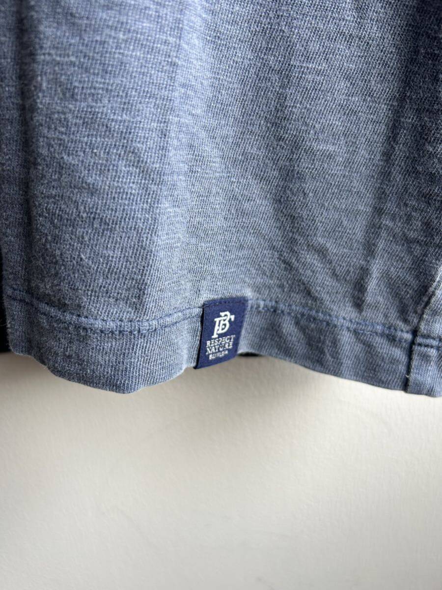 【美品】BAYFLOW カットソー 半袖 Tシャツ メンズ サイズ3 ネイビー 紺 コンチョボタン ウォッシュ加工 ベイフロー_画像4