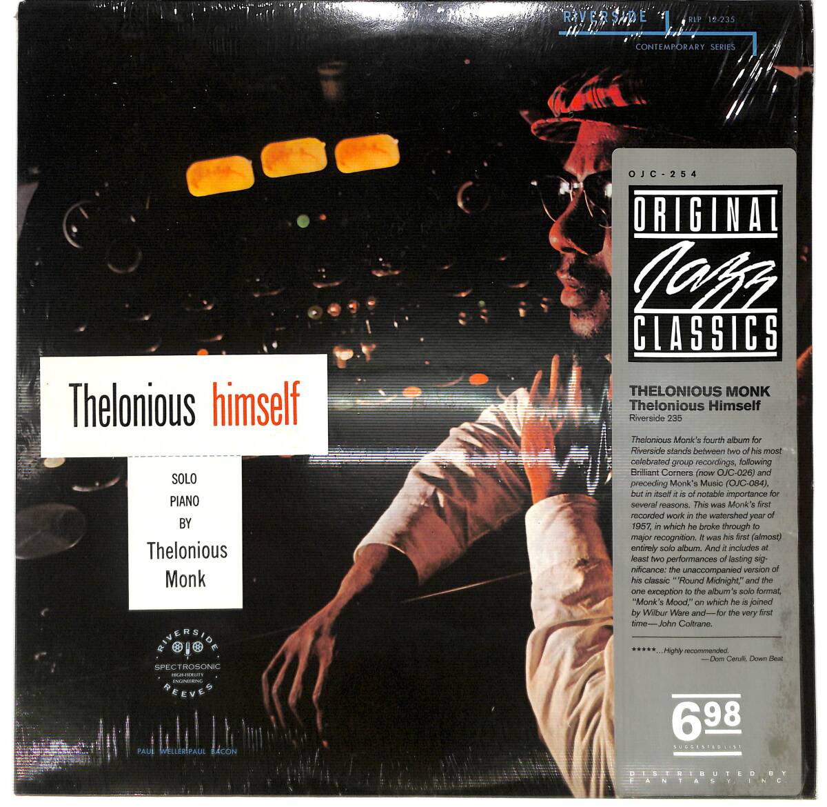 e3590/LP/米/ハイプステッカー付/Thelonious Monk/Thelonious Himself/セロニアス・モンクの画像1