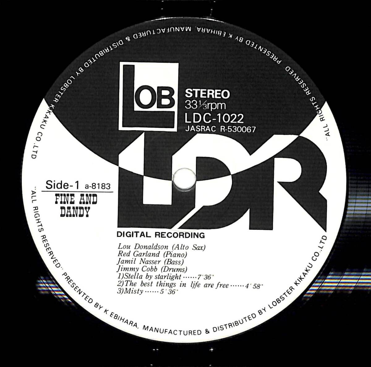 e3500/LP/LOB企画/Lou Donaldson With The Red Garland Trio/Fine And Dandy Live In Digital Recording_画像3