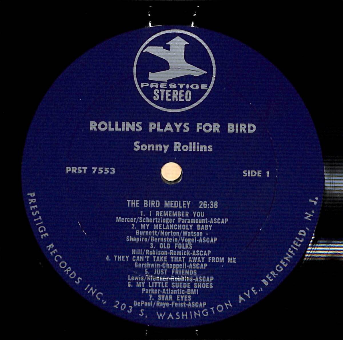 e2973/LP/米/VAN GELDER刻印/Sonny Rollins/Rollins Plays For Birdの画像3