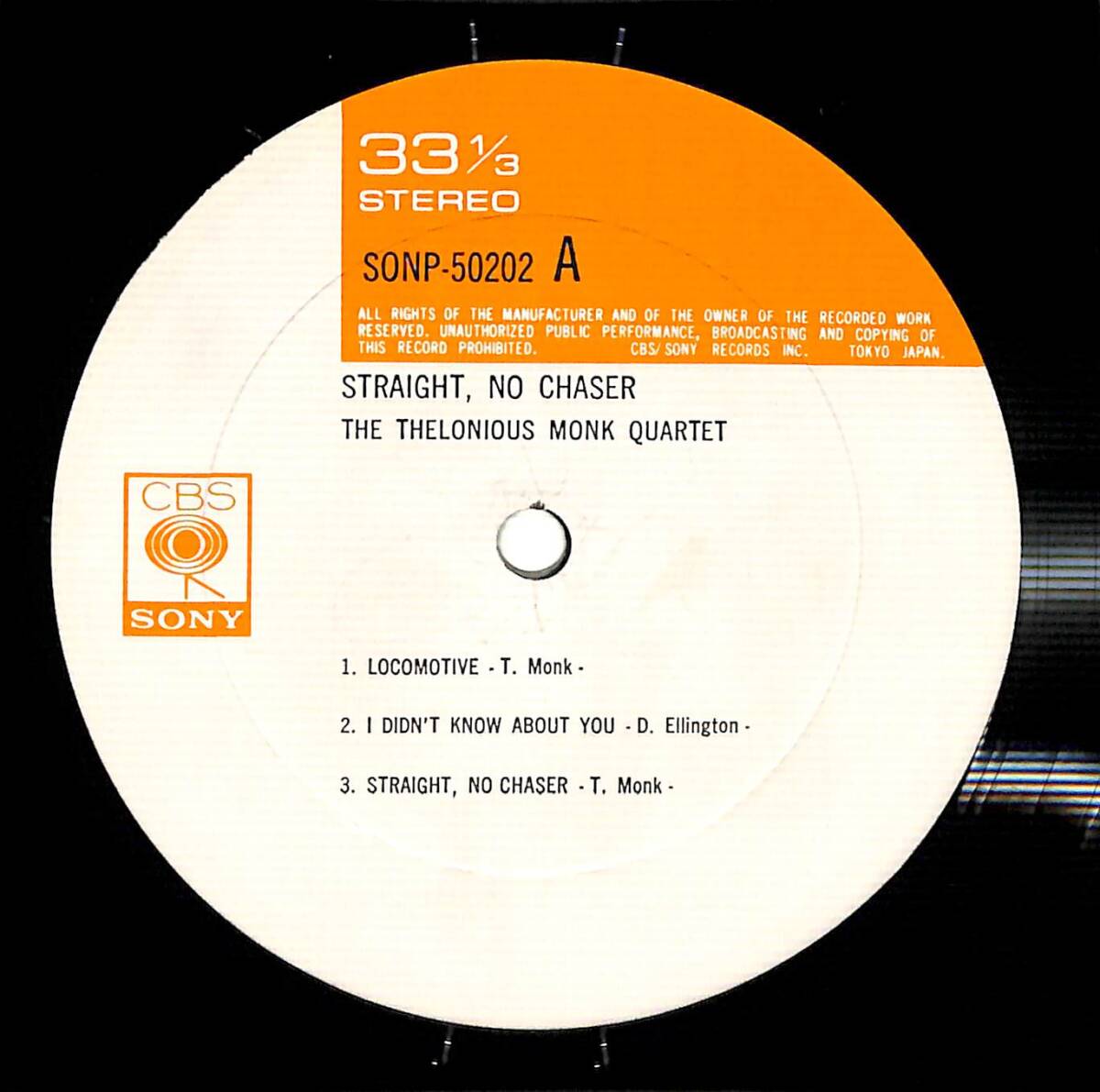 e3600/LP/The Thelonious Monk Quartet/Straight, No Chaser/セロニアス・モンク/ストレート・ノー・チェイサーの画像3