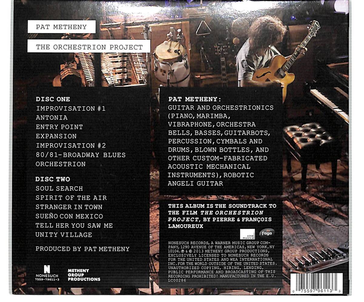 e2886/2CD/紙ジャケ/輸入盤/Pat Metheny/The Orchestrion Project_画像2