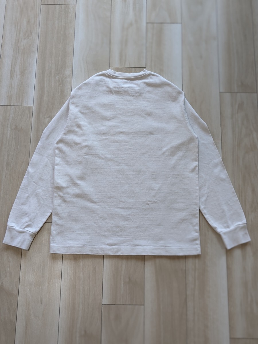 【名品】Ron Herman ロンハーマン CALIFORNIA Front Logo Print Heavy Weight Long Sleeve Tee OFF-WHITE サイズM ロンT Tシャツ RHC_画像7