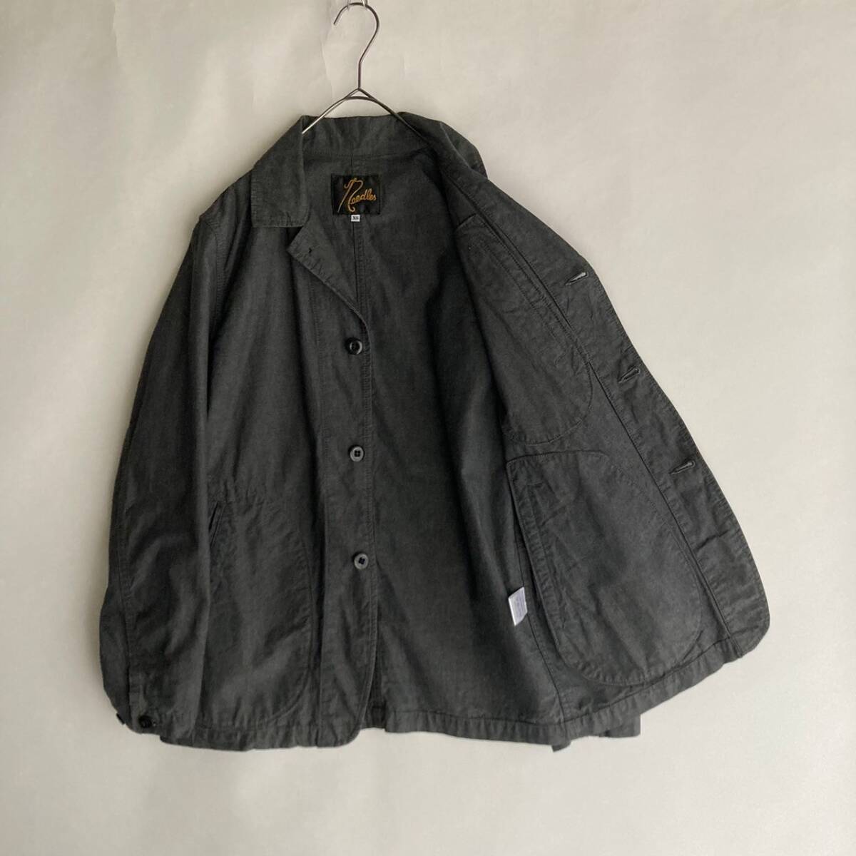 Needles Needles made in Japan Work jacket Arrow jacket cotton ×linen black car n blur - charcoal gray size XS sk