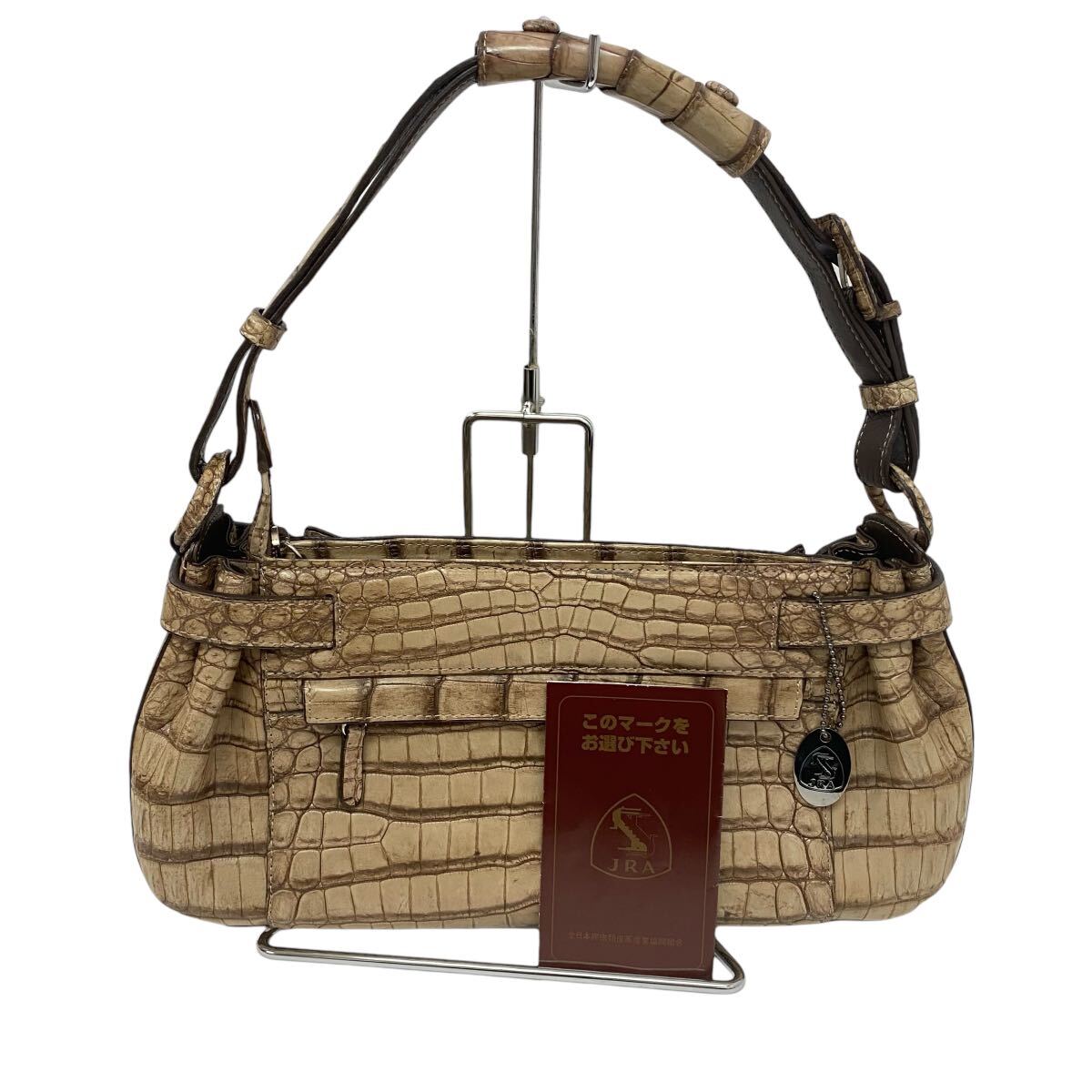 1 jpy beautiful goods crocodile Ostrich python bag 5 point set reptiles animal handbag shoulder bag tote bag JRA