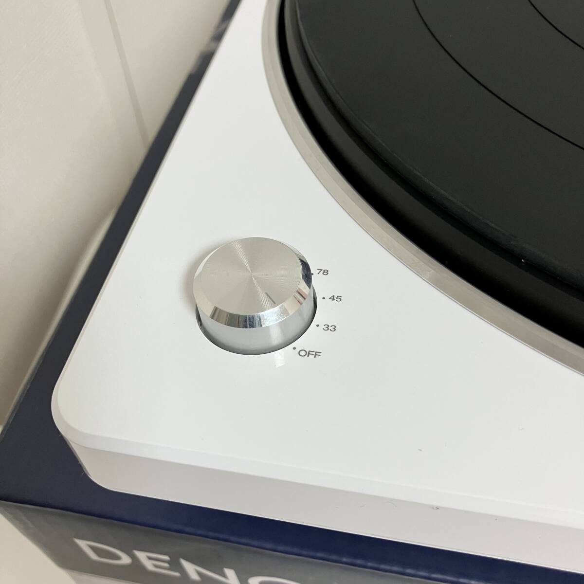 【新品同様・未使用】DENON DP-400 WT レコードプレーヤー デノン 白