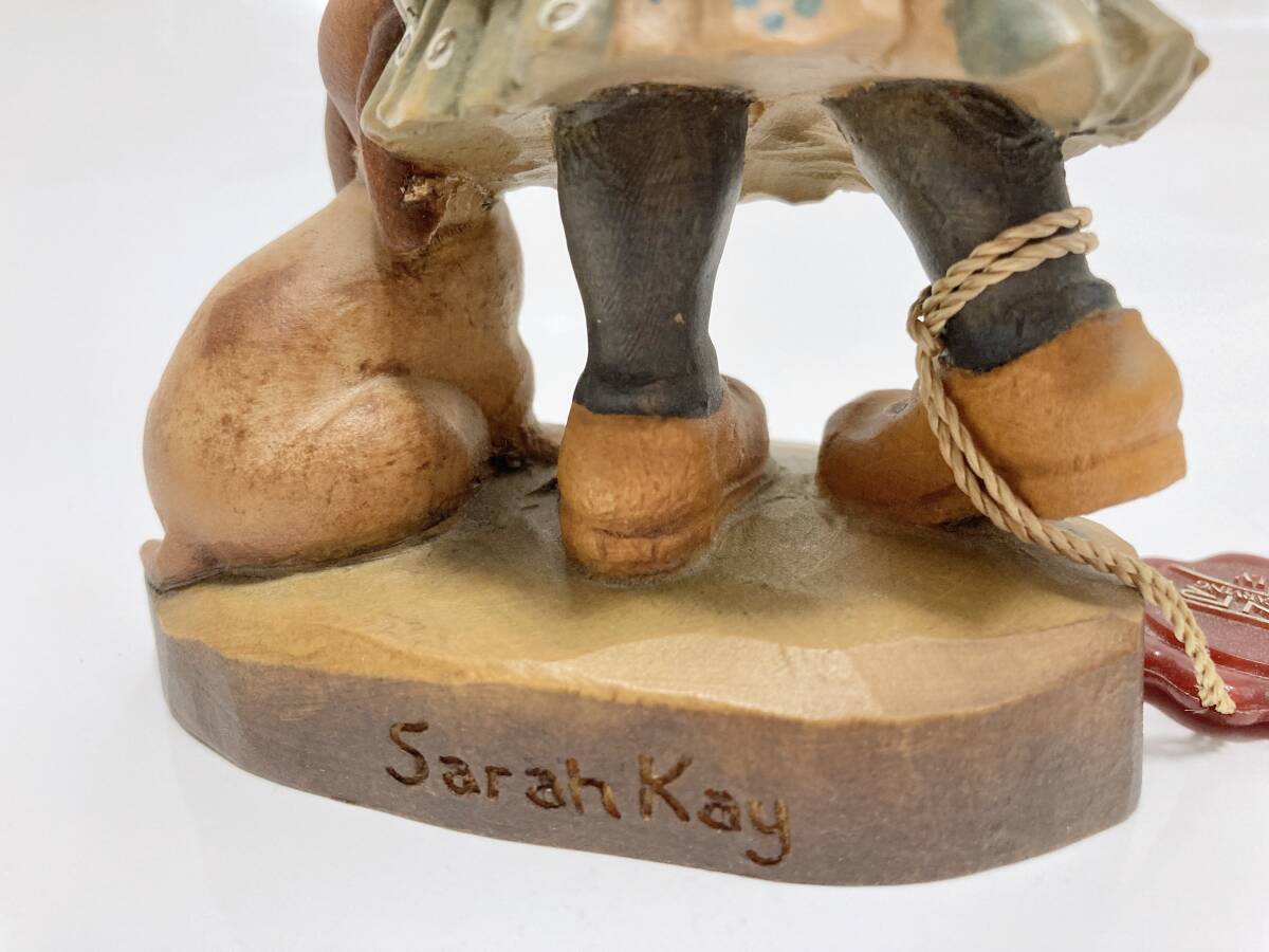 ANRI アンリ Our Puppy サラ・ケイ Sarah Kay 16.5cm 6インチ 木彫り人形の画像8
