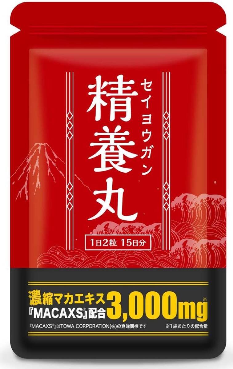 【20倍濃縮マカ】精養丸 マカ サプリ シトルリン アルギニン 亜鉛 GABA 牡蠣エキス マカックス 3,000mg 配合 mの画像1