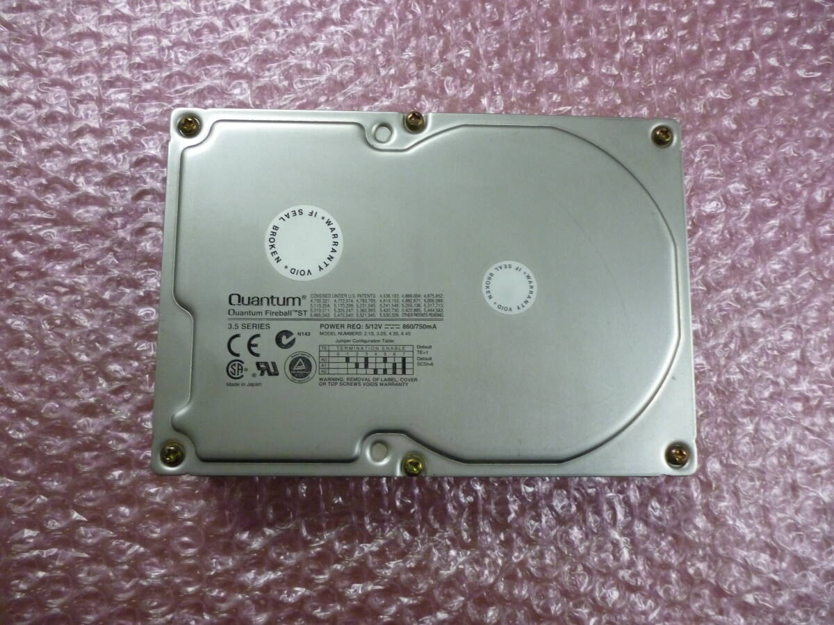 ★中古★Quantum 6GB SCSI HDD 3.5インチ FireBall ST6.4S ハードディスク / Mac OS 8.5 入り / PowerMacintosh 9500から取り外しの画像1