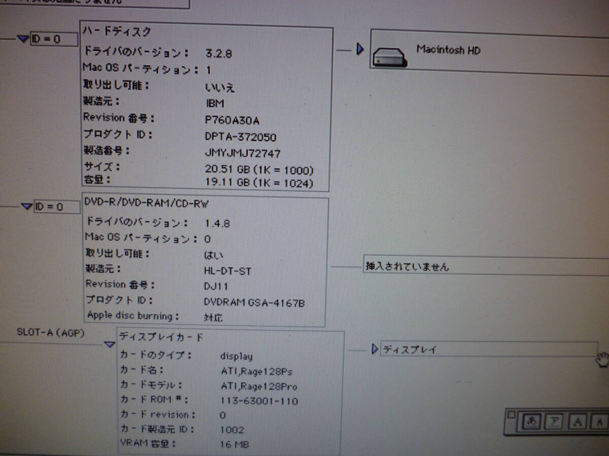 ★整備済★Apple PowerMac G4 450MHz Mac OS 9.2.2 クリーンインストール済み/ HDD 20GB (7200rpm)/メモリ1GB/内蔵電池新品の画像8