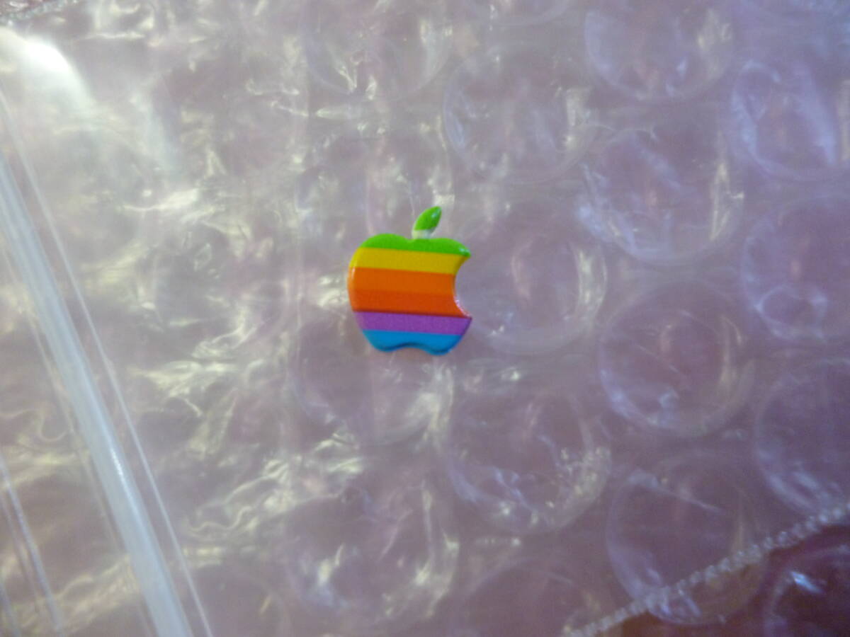 * б/у *Apple Logo эмблема подлинный товар PowerMacintosh 8500/132 из снят было использовано ( осмотр Apple Logo Apple значок construction галстук булавка 
