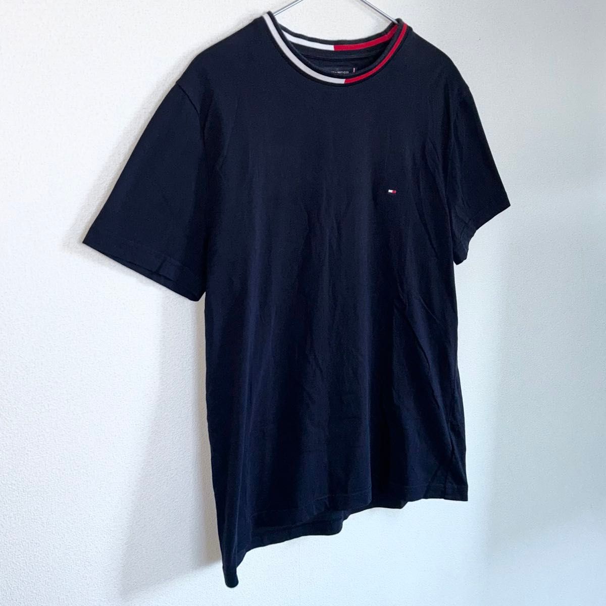 【美品】トミーヒルフィガー TOMMY HILFIGER Tシャツ 半袖 Lサイズ ネイビー