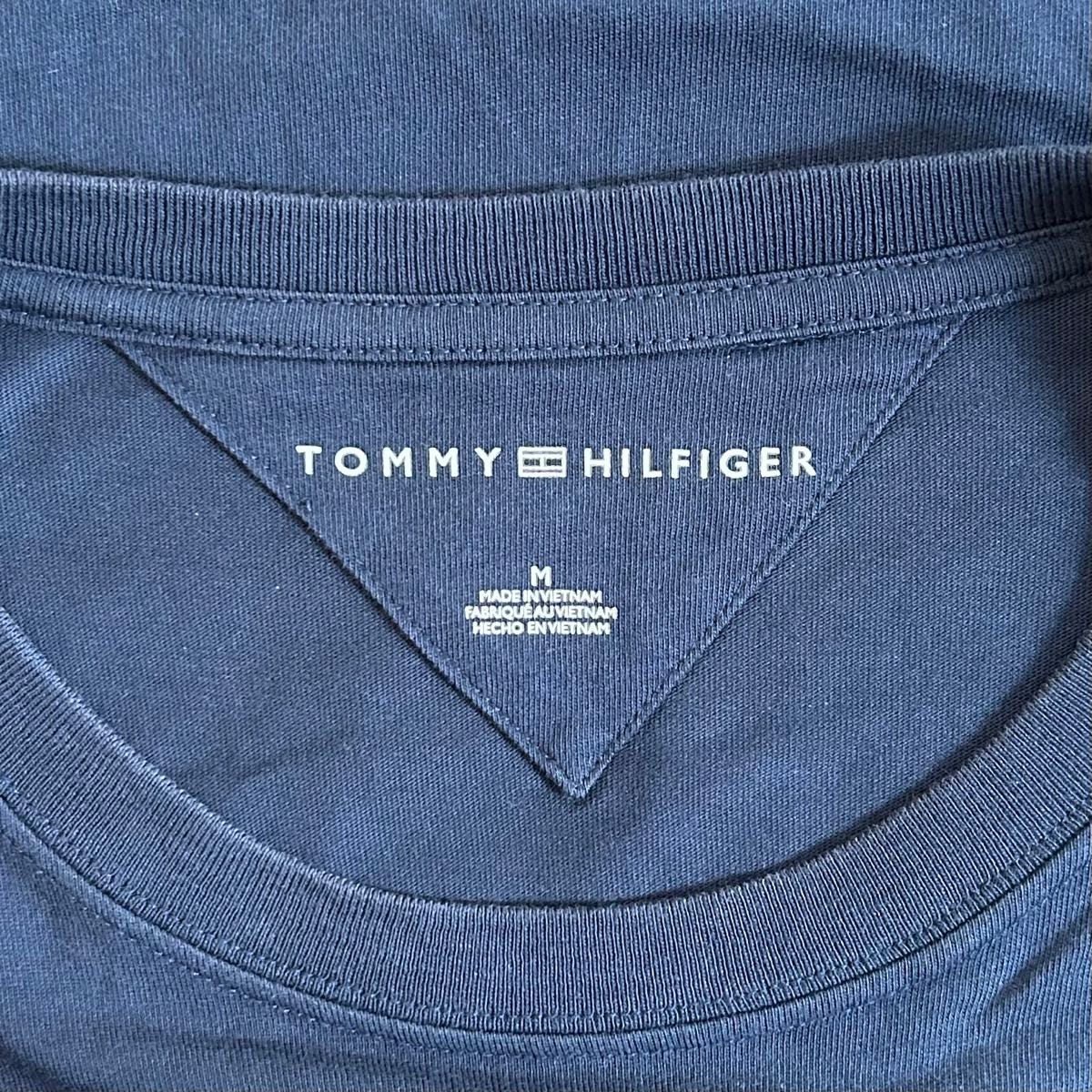 【美品】トミーヒルフィガー TOMMY HILFIGER 長袖 Tシャツ ロンT Mサイズ ネイビー