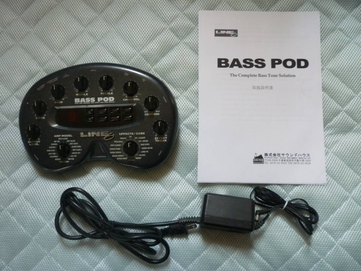 LINE6 BASS POD/ライン6 ベースPOD ACアダプター・簡易取説付の画像1