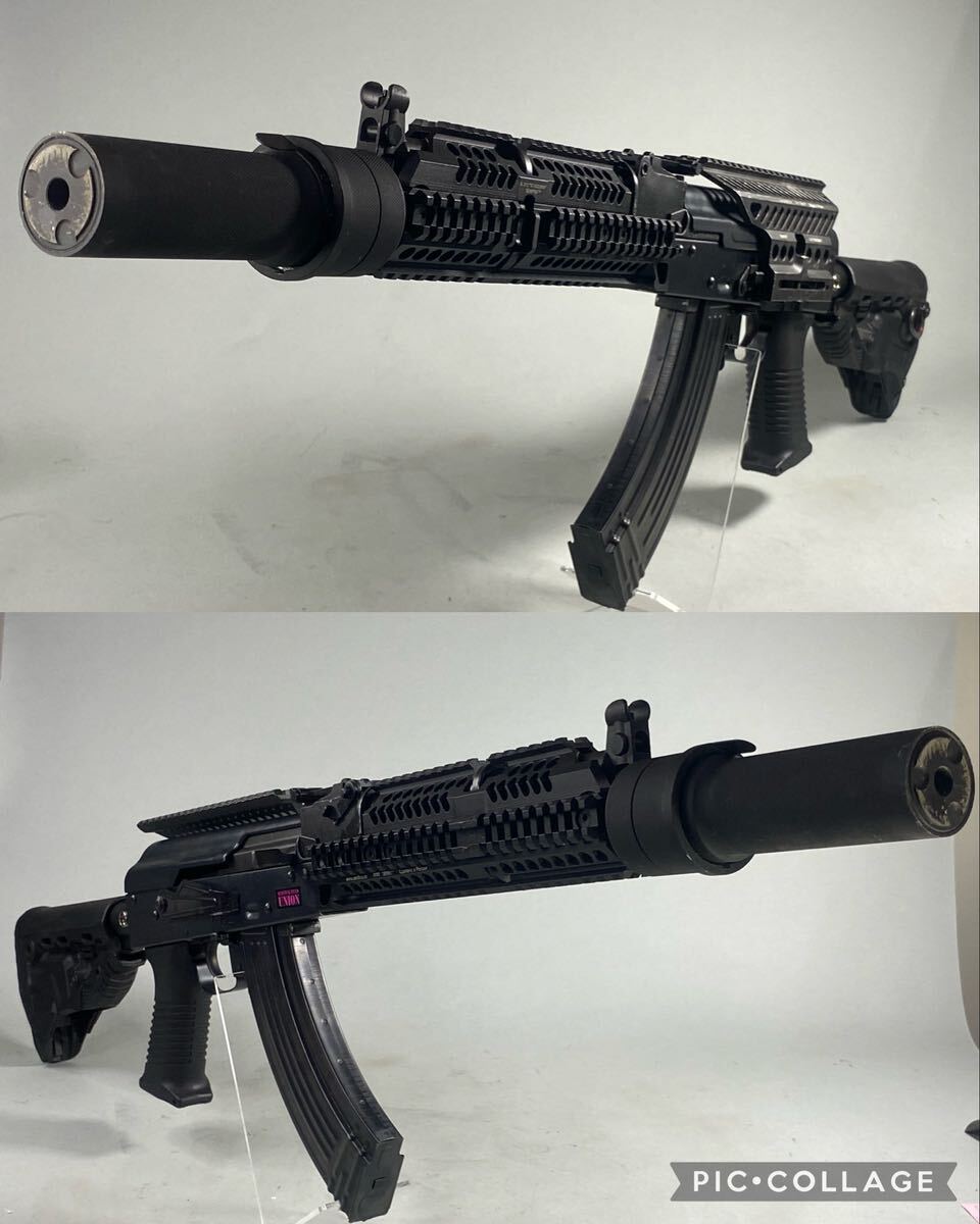 MH240418-7【現状販売】E&L AIR SOFT フルメタル電動ガン AK104PMC-C/EL-A110-C zenticoカスタム 元箱付 SN003071の画像2