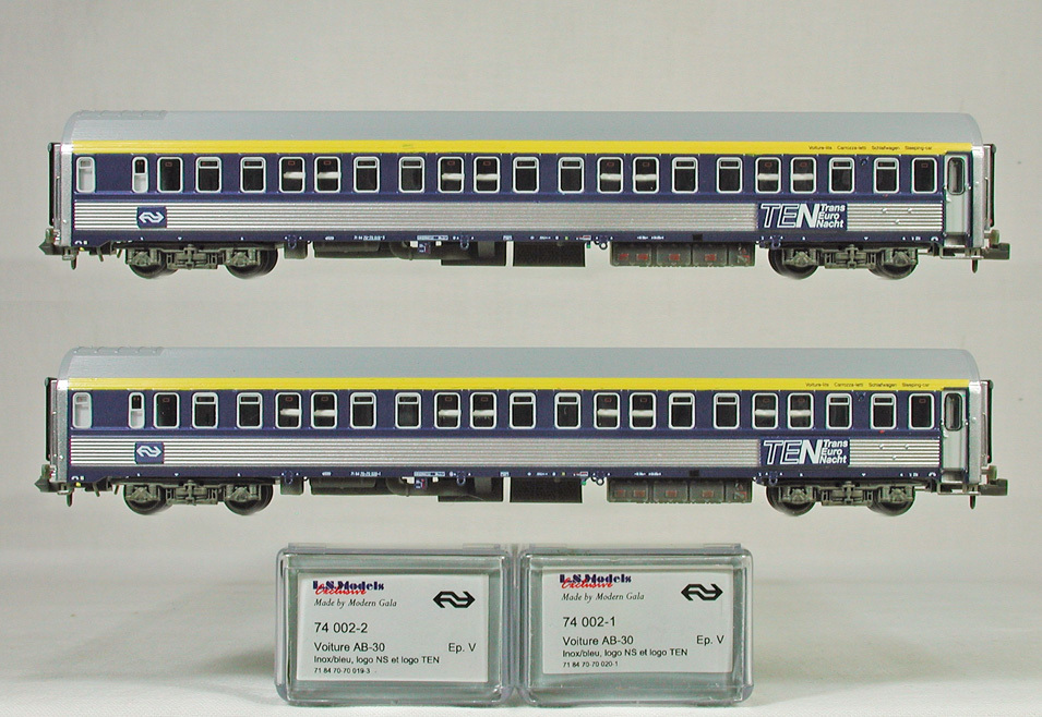 早割チケット #74002 L.S.MODELS NS(オランダ国鉄) ● 特価 2輌セット ● TEN AB30型寝台車 外国車輌