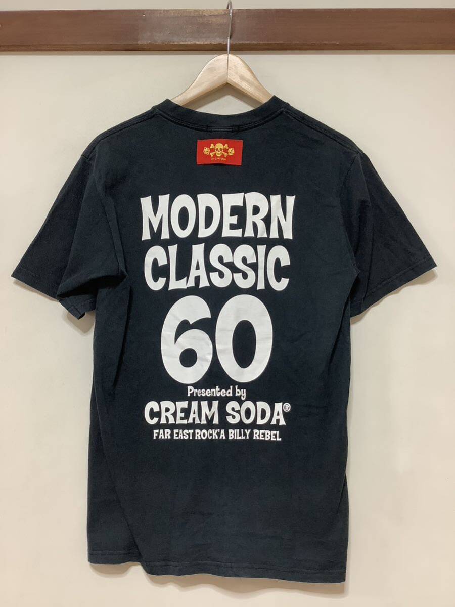 は1360 CREAM SODA クリームソーダ ティミー プリントTシャツ S ブラック ロカビリー MODERN CLASSIC 60_画像2