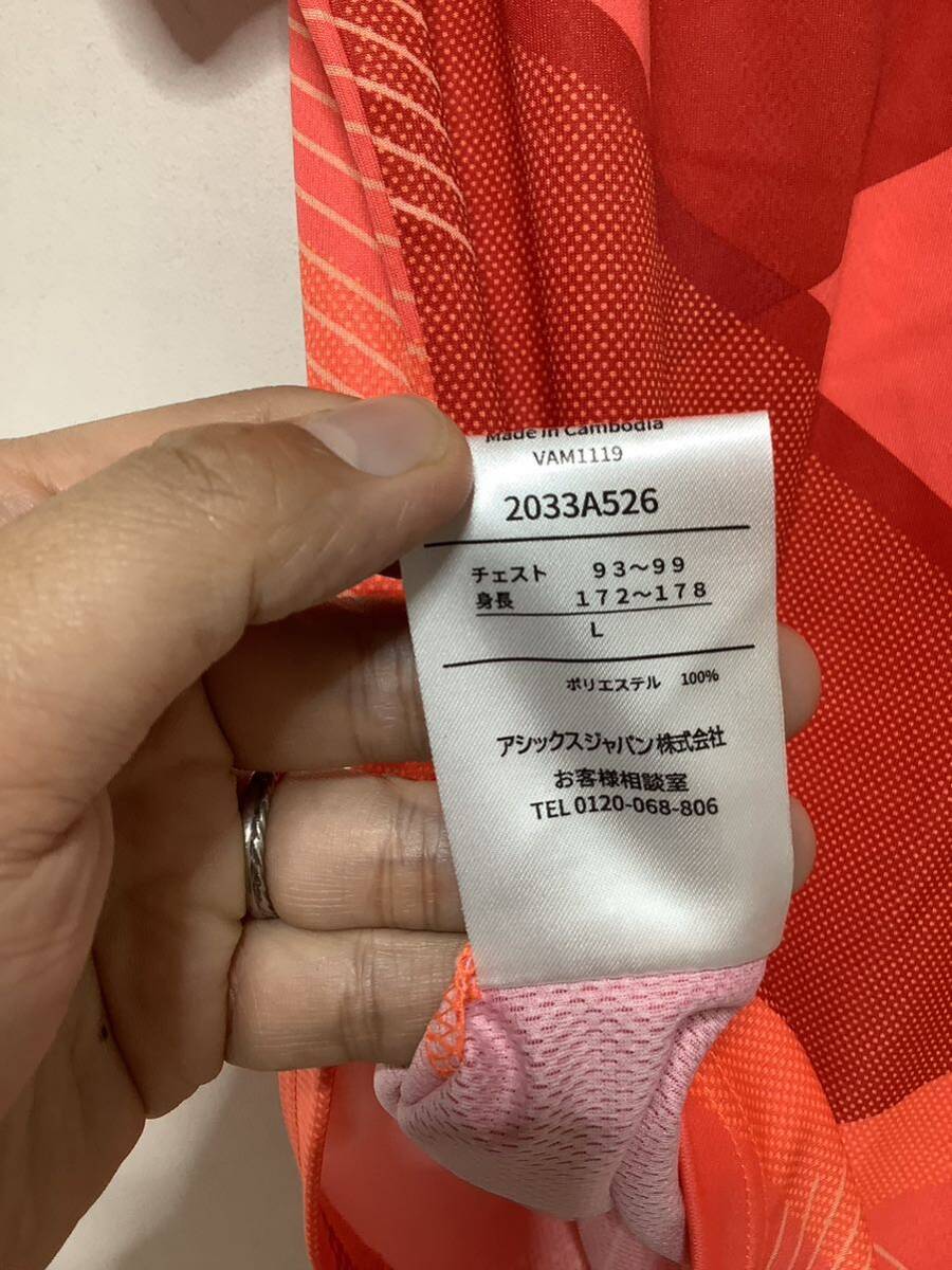 は1367 asics アシックス 東京オリンピック2020 メッシュTシャツ 日本代表 半袖Tシャツ L 蛍光オレンジ系 ドライ 速乾の画像5