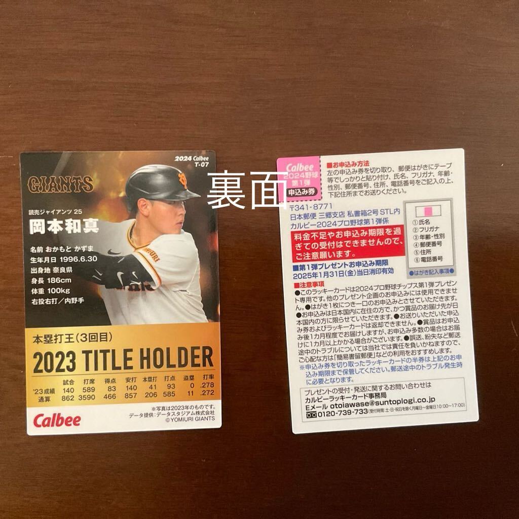 プロ野球チップス 2024 ラッキーカード 岡本和真 選手カードの画像2