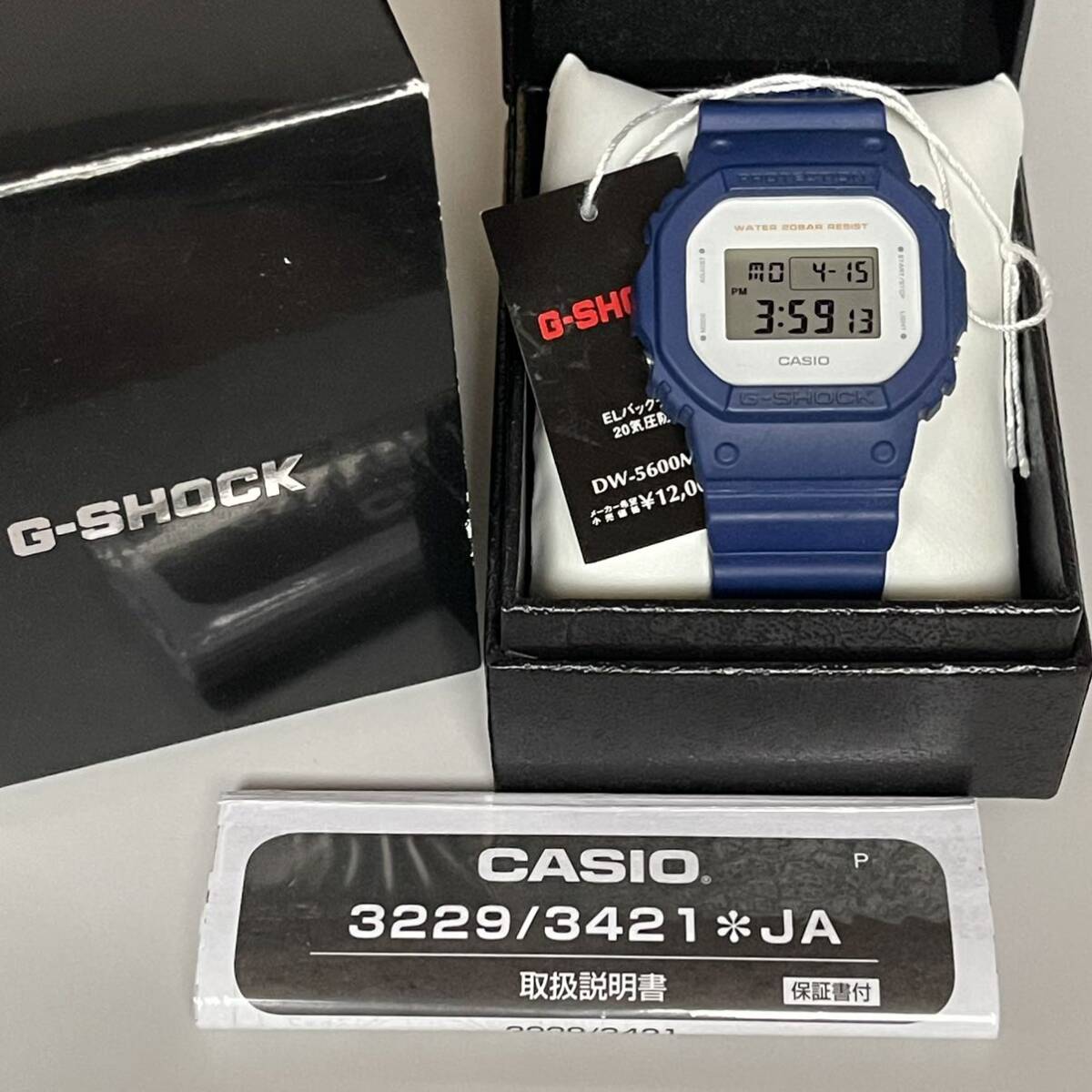 CASIO G-SHOCK カシオ Gショック DW-5600M-2JF ネイビーブルー 中古品 箱付き デジタル 腕時計 の画像9
