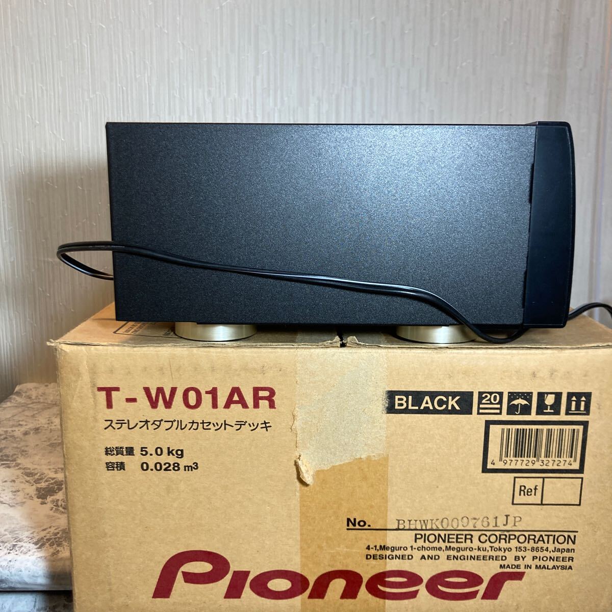 Pioneer ステレオダブルカセットデッキ T-W01AR リモコン付き 通電確認 再生確認済み 箱付き オーディオ機器 音響機器 パイオニアの画像8