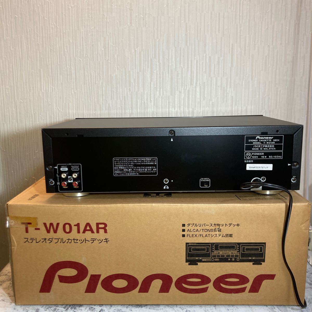 Pioneer ステレオダブルカセットデッキ T-W01AR リモコン付き 通電確認 再生確認済み 箱付き オーディオ機器 音響機器 パイオニア_画像7