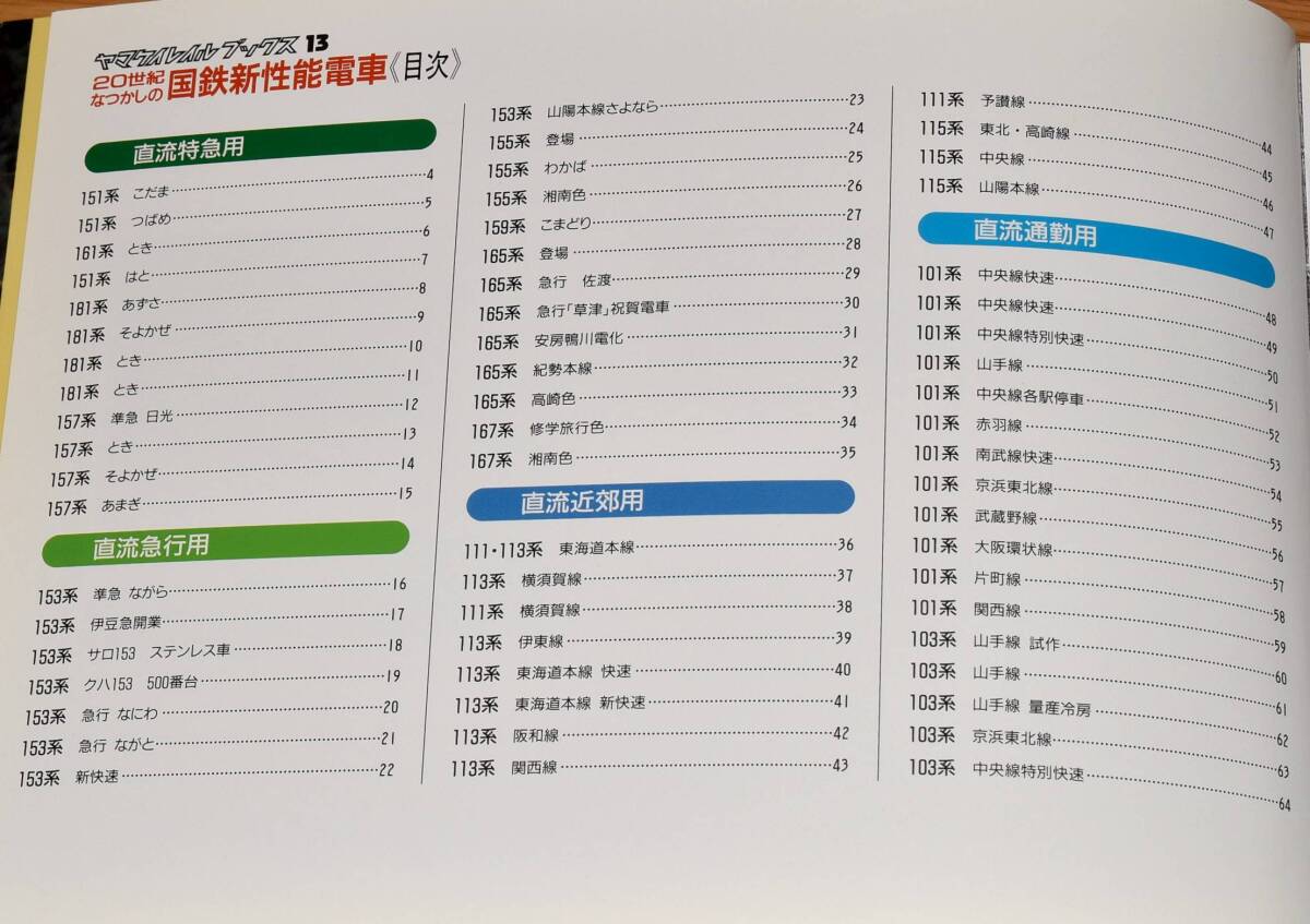 20世紀なつかしの 国鉄新性能電車 ヤマケイレイルブックス オールカラー車両アップ写真満載の決定版 112ページ 1200円＋税 2002年_画像2